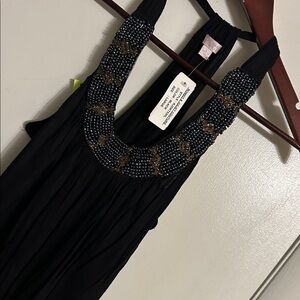 Romeo & Juliet Couture Black with Beaded Trim